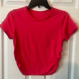 Lululemon Women's All It Takes Nulu Hot Pink Short Sleeve Top